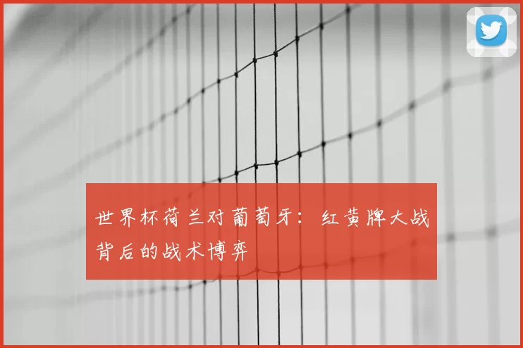 世界杯荷兰对葡萄牙：红黄牌大战背后的战术博弈