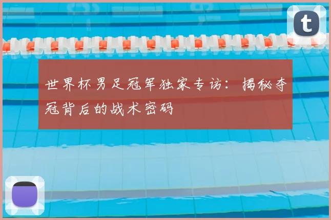 世界杯男足冠军独家专访：揭秘夺冠背后的战术密码