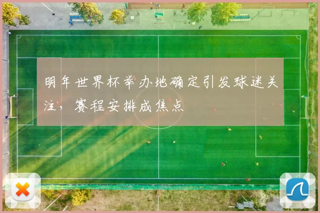 明年世界杯举办地确定引发球迷关注，赛程安排成焦点